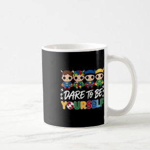 Dare To Be Yourself Superhero Autism Awareness Kid Coffee Mug