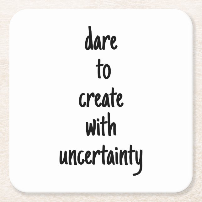 Dare To Create Paper Coaster (Front)