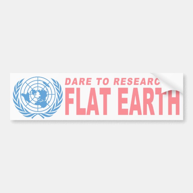 Dare to Research Flat Earth Bumper Sticker (Front)