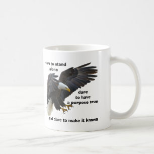 Dare to Stand Alone, American Bald Eagle Edition Coffee Mug
