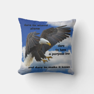 Dare to Stand Alone, American Bald Eagle Edition Cushion