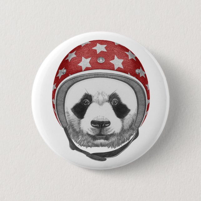 Daredevil Panda 6 Cm Round Badge (Front)