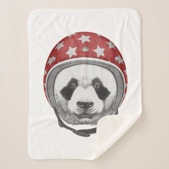 Daredevil Panda Sherpa Blanket (Front)