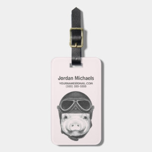 Daredevil Pig Add Your Name Luggage Tag