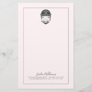 Daredevil Pig Add Your Name Stationery