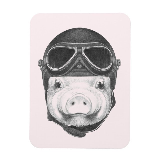 Daredevil Pig Magnet (Vertical)