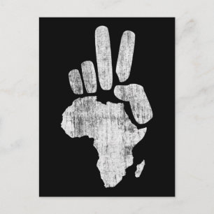 darfur africa peace hand postcard