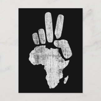 darfur africa peace hand postcard