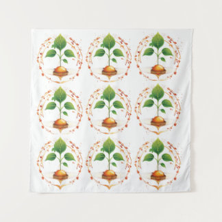 Dari Benih Menuju Kehidupan Baru Dekorasi Pernikah Tapestry