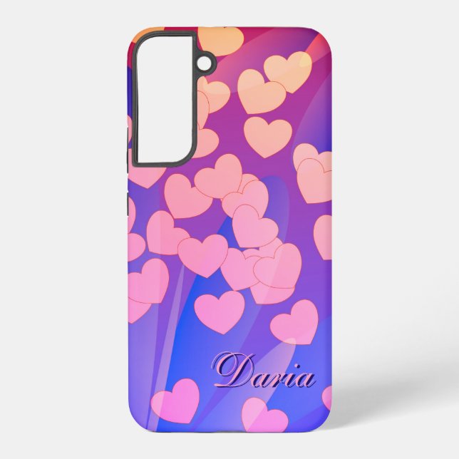 Daria - Custom Name Template, Beautiful Colourful Samsung Galaxy S22+ Case (Back)