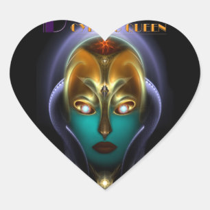 Daria Cyborg Queen Heart Sticker