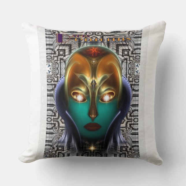 Daria Cyborg Queen Tech Throw Pillow (Front)