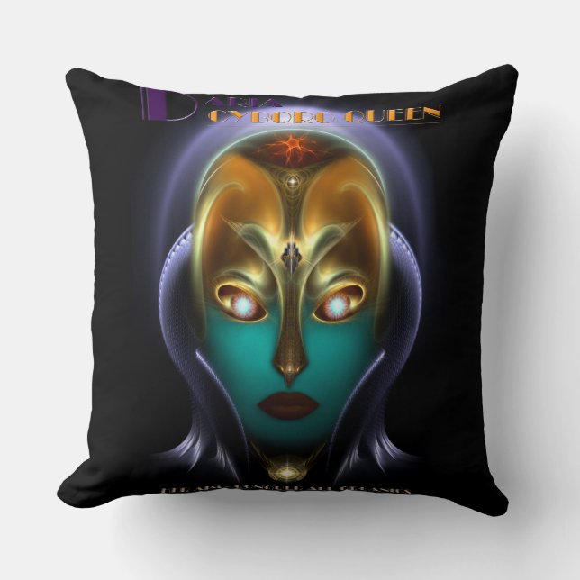 Daria Cyborg Queen Throw Pillow (Front)