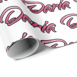 Daria faded pink personalisiertes Geschenkpapier Wrapping Paper