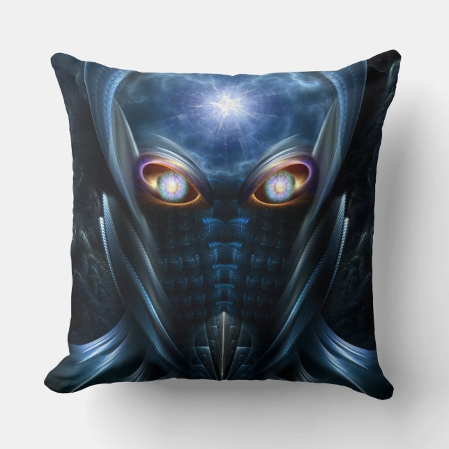Darian Warrior Throw Pillow (Front)