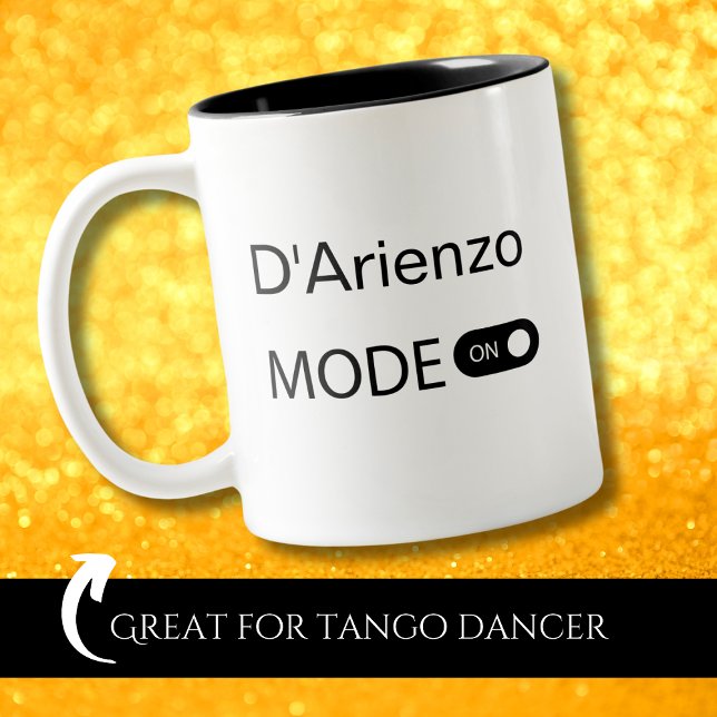 D'Arienzo mode on funny Tanguero Tango Dancer Two-Tone Coffee Mug (Creator Uploaded)