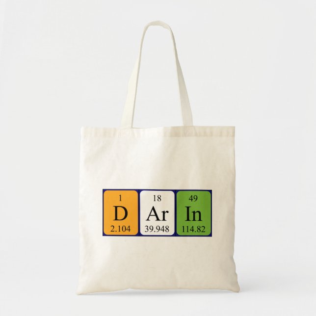 Darin periodic table name tote bag (Front)