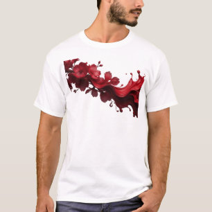 Daring ABSTRACT FLOWER Art Design T-Shirt