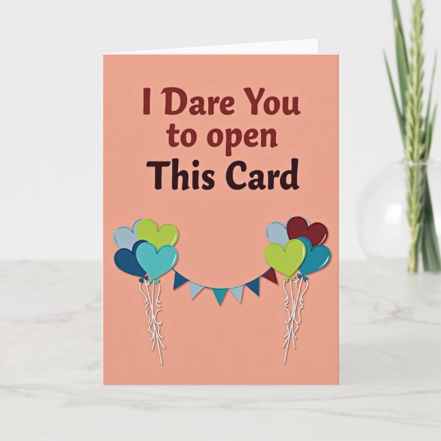 Daring Birthday Hearts Card (Front)