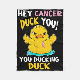 Daring Duckie - Breast Cancer Warrior Fleece Blanket