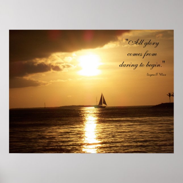 "Daring to Begin" Sailing Poster (Front)
