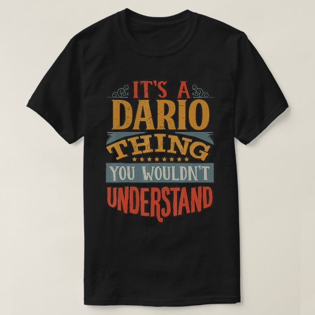 Dario Name  T-Shirt (Design Front)