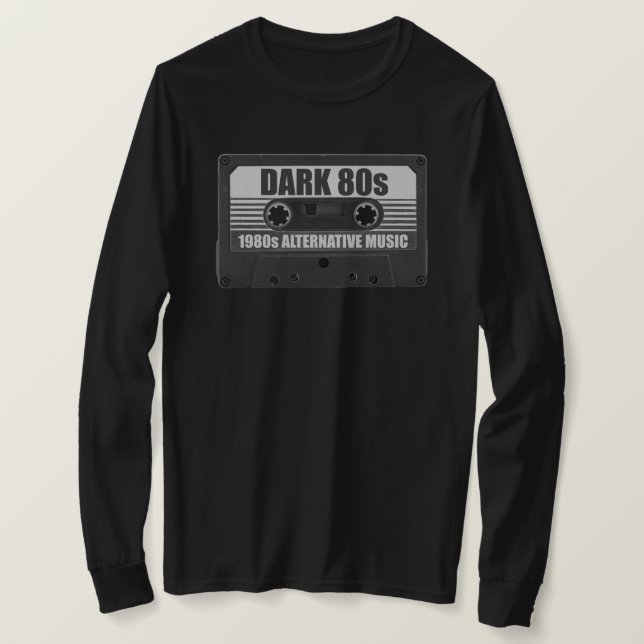 DARK 80s Cassette Tape Long Sleeve T-Shirt (Design Front)