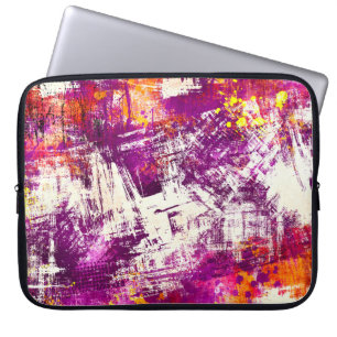 Dark Abstract Blots Background Laptop Sleeve