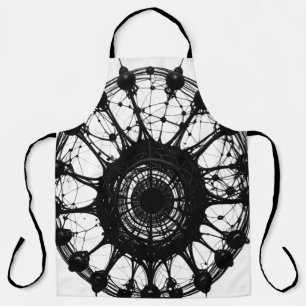 Dark Abstract Dreamcatcher Organic Tech Art Apron