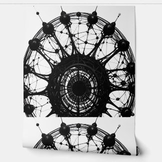 Dark Abstract Dreamcatcher Organic Tech Art Wallpaper