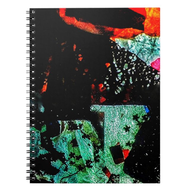 Dark abstract Spiral Photo Notebook,Common dark Notebook (Front)