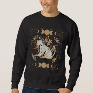 Dark Academia Aesthetic Celestial Boho Tarot Leopa Sweatshirt