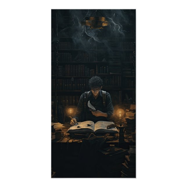 Dark Academia Aesthetic Gothic Library Academy Poster (Front)