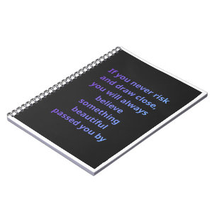Dark Academia Aesthetic Quote Notebook