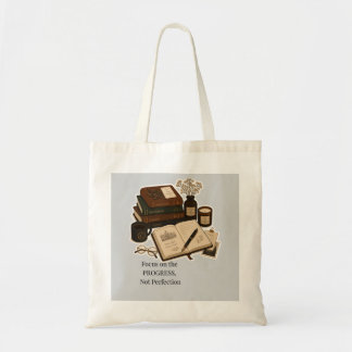 Dark Academia Aesthetic Study Planner Tote Bag