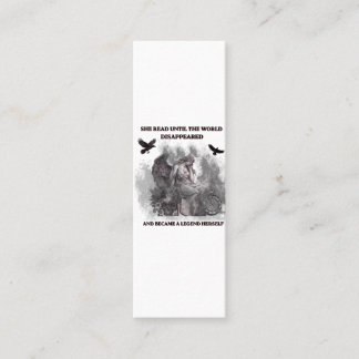 Dark Academia Angel Gothic Reading Quote Poster Mini Business Card