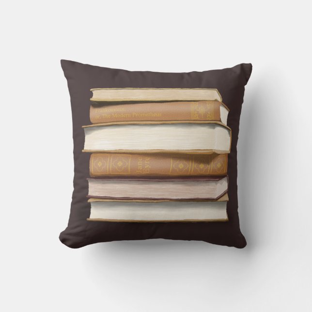 Dark Academia Antique Books Cushion (Front)
