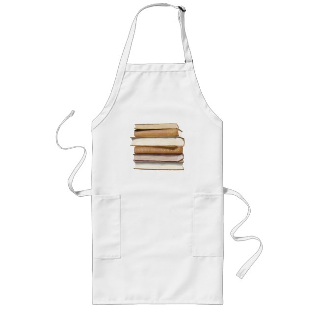 Dark Academia Antique Books Long Apron (Front)