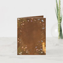​Dark Academia Botanical Candle Blank Invitation