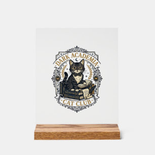 Dark Academia Cat Cat Dad Gift Idea - Dark Academi Acrylic Sign