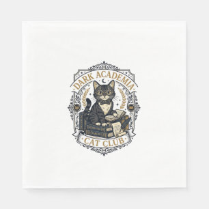Dark Academia Cat Cat Dad Gift Idea - Dark Academi Napkin