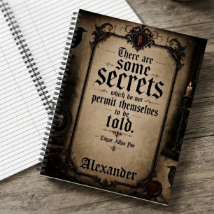 Dark Academia Edgar Allan Poe Art Notebook