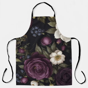 Dark Academia Floral Design Apron