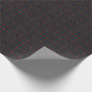Dark Academia Forest Green Tartan Plaid  Wrapping Paper