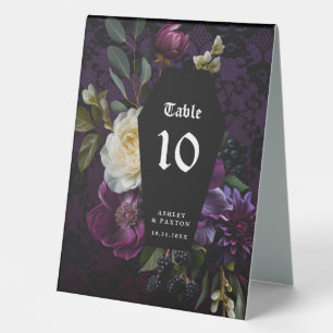 Dark Academia Gothic Floral   Table Number