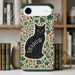 Dark Academia Gothic Nature Botanicals Black Cat
