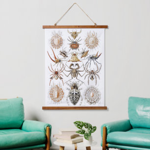 Dark Academia Haeckel Vintage Spider Symmetry Art Hanging Tapestry