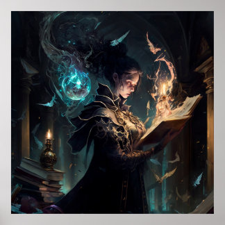 Dark Academia Magic Poster