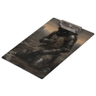 Dark Academia Mediaeval Knight Clipboard, Historic Clipboard