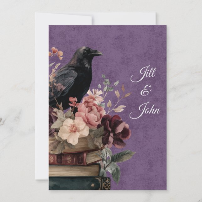 Dark Academia Mystic Raven Save the Date (Front)
